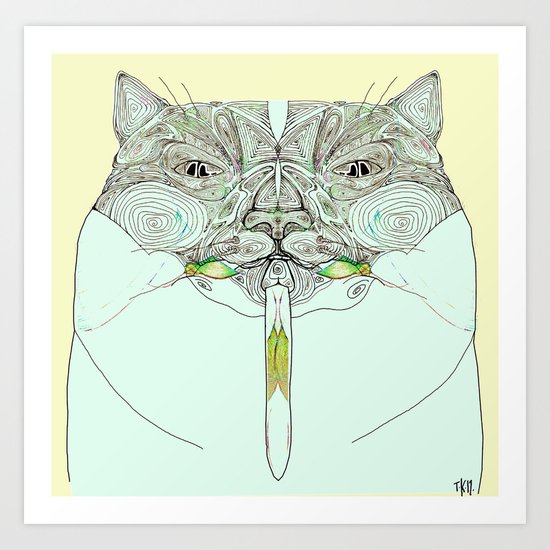 UzumakiKat I v2 Art Print