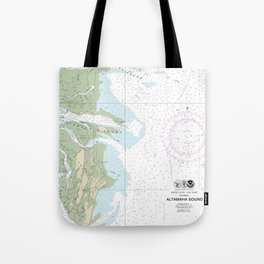 Altamaha Sound Nautical Chart 11508 Tote Bag