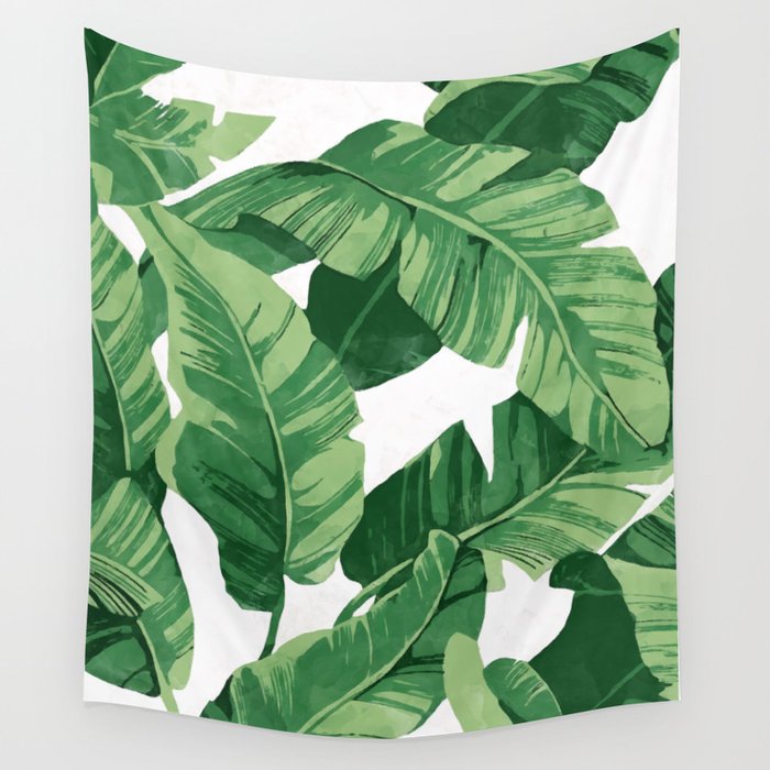 Tropical banana leaves IV Wall Tapestry by CatyArte Society6