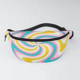 Abstract Colorful Swirl Retro 70s Fanny Pack