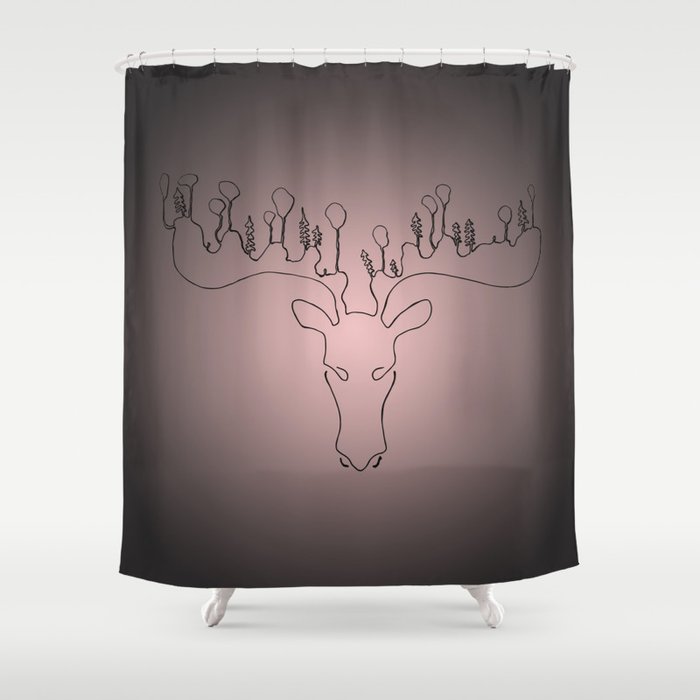 Rudolf on a summer's day Shower Curtain