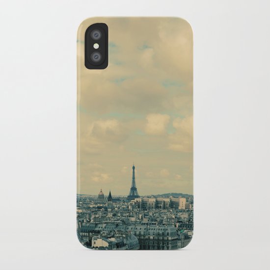 Paris In Blue iPhone Case