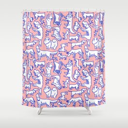 New York Dogs Shower Curtain