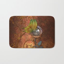 Steampunk butterfly Bath Mat | Ornamentalflower, Steampunk, Digital, Abstract, Butterfly, Rustymetal, Collage 