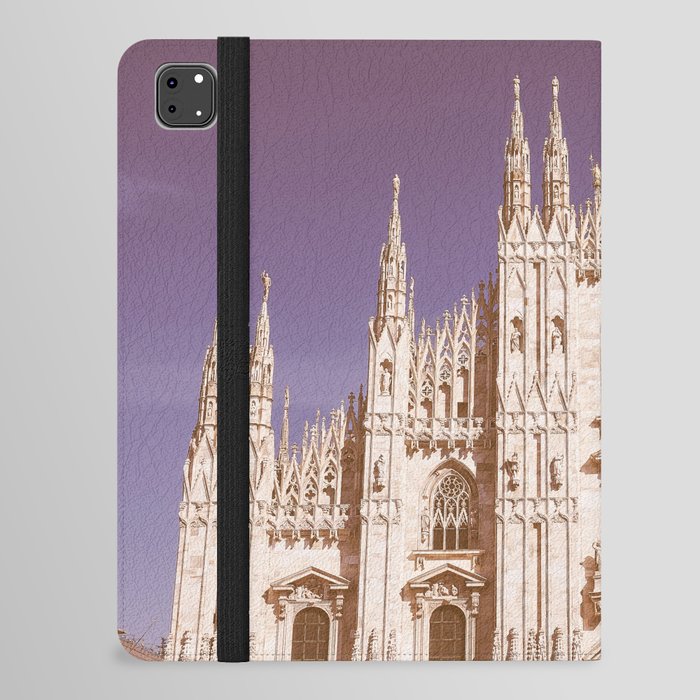 Vintage looking Milan cathedral aka Duomo di Milano gothic church iPad Folio Case