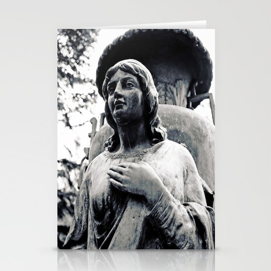 Hand on her heart Stationery Cards