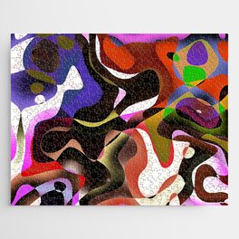 Abstract Multicolored Forms Pattern Design Jigsaw Puzzle