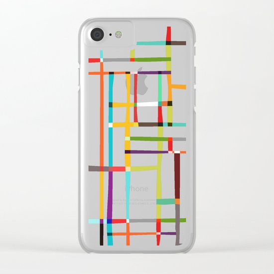 The map (after Mondrian) Clear iPhone Case