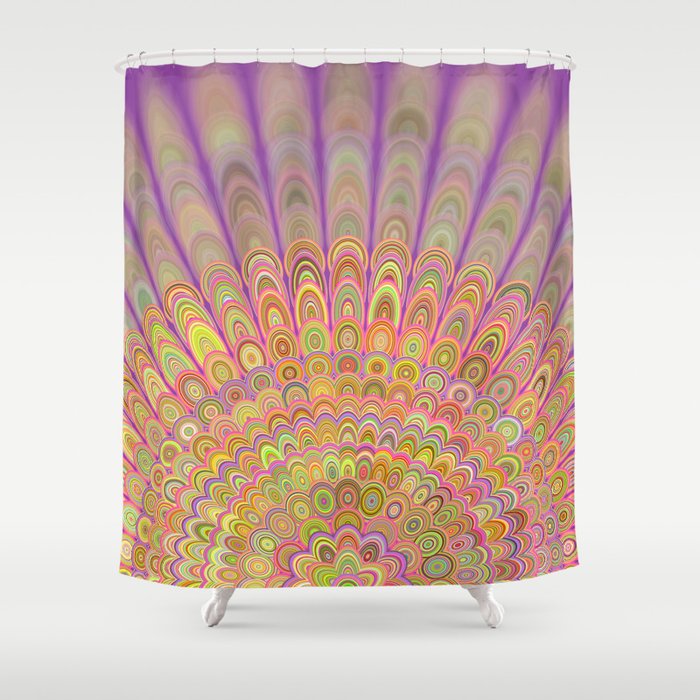 Happy Morning Mandala Shower Curtain by Mandala Magic by David Zydd ...