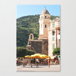 Meet You at the Vernazza Clock Tower Canvas Print