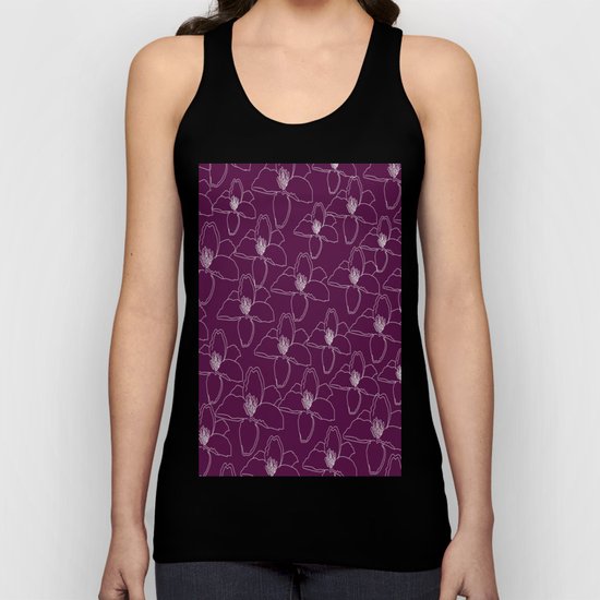 Floral lilly print Unisex Tank Top