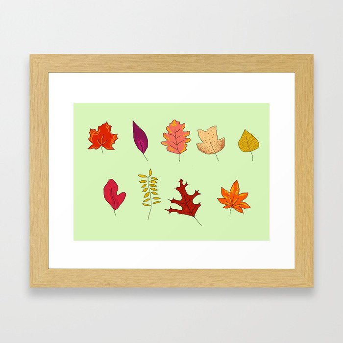 Fall Leaves Framed Art Print