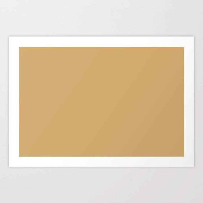 Medium Golden Brown Solid Color Pairs PPG More Maple PPG1091-5 - All One Single Shade Hue Colour Art Print