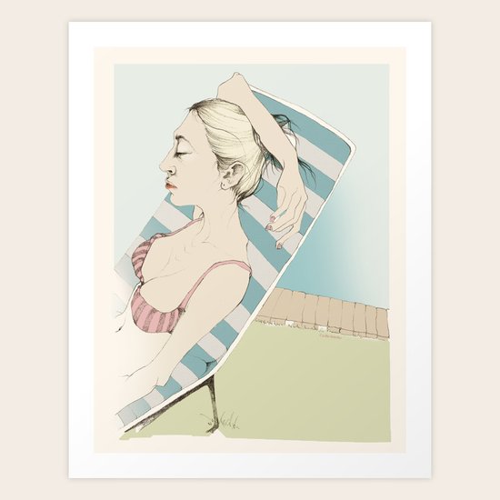 Sunbathing Art Print