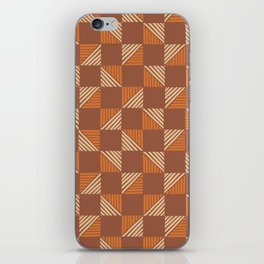Abstract Shape Pattern 11 in Terracotta Beige Orange iPhone Skin
