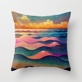 Sunset Sunrise Gradient Abstract 3 Throw Pillow