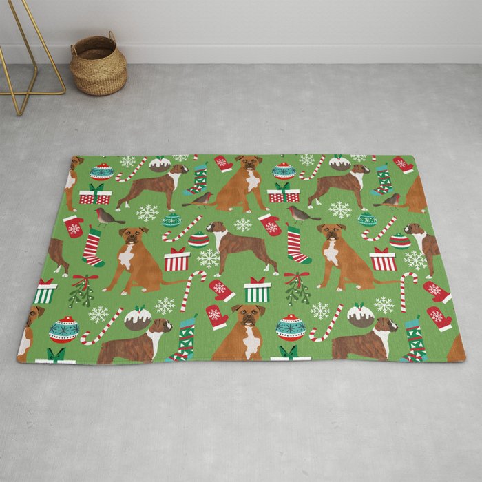 Boxer Dog Christmas Pattern Must Have Holiday Themed Dog Breed Pet Friendly Accessories For Home Rug By Petfriendly Society6 Check out our holiday rugs selection for the very best in unique or custom, handmade pieces from our rugs shops. society6