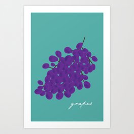 Grapes Fruit Print Kitchen Decor Art Print