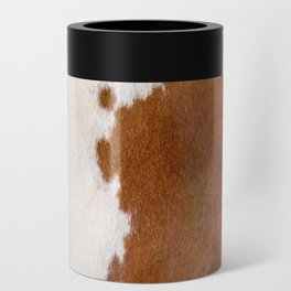 White and Brown Cowhide | Farmhouse Style Can Cooler