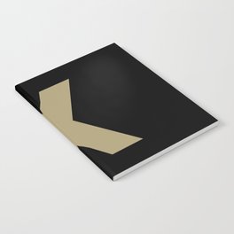 letter X (Sand & Black) Notebook