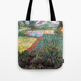 Vincent Van Gogh Field with Red Poppies 1889 Tote Bag