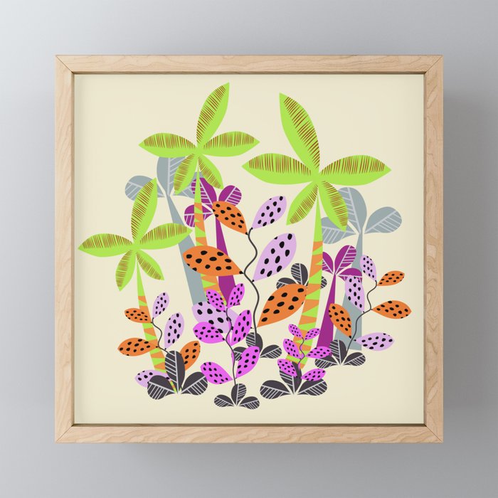 Coconut Garden Framed Mini Art Print