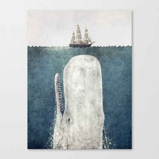The Whale - vintage Canvas Print