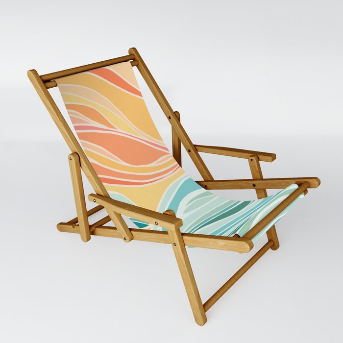 Sea and Sky Abstract Landscape Sling Chair