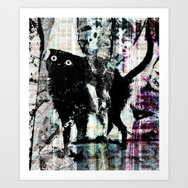 BLACK CAT Art Print