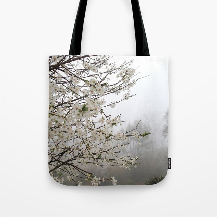 Fog Blossom Tote Bag