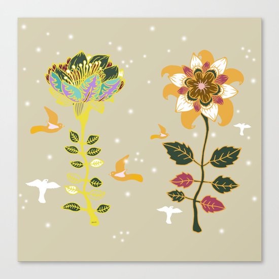 Two flowers Canvas Print