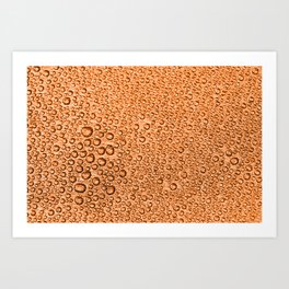 Water Condensation 05 Orange Art Print