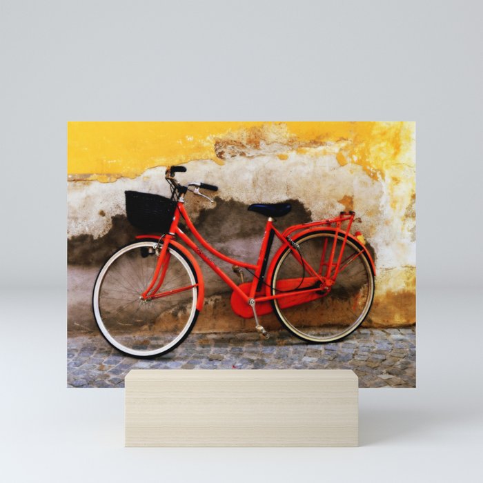 The Red Bicycle Mini Art Print