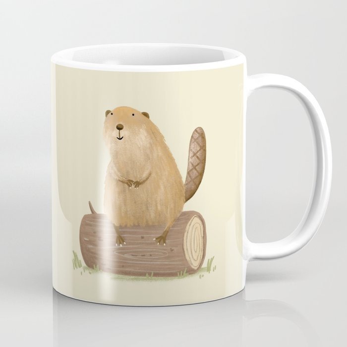 Beaver on a Log Coffee Mug