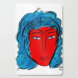 Red and Blue girl Cutting Board