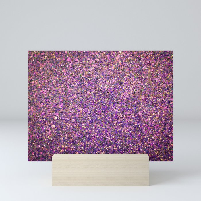 Pretty Purple Glitter Mini Art Print