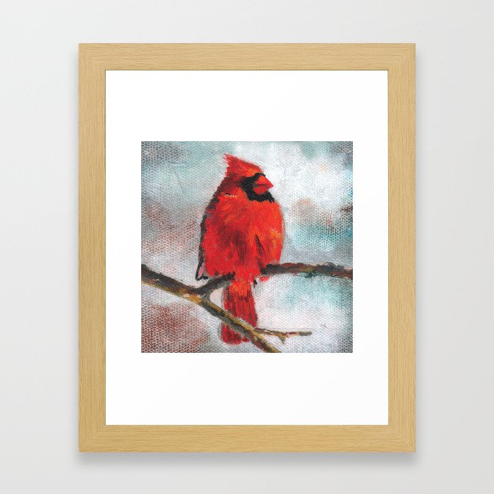 Northern Cardinal Framed Art Print