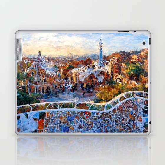 Barcelona, Panorama from Parc Guell Laptop & iPad Skin