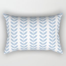 Pale Blue Scandinavian leaves pattern Rectangular Pillow