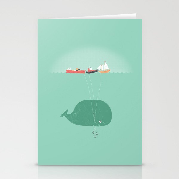 Whale Balloons  Stationery Cards