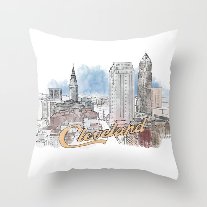 Cleveland, Ohio Throw Pillow