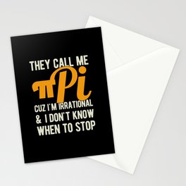 Funny Pi Day Stationery Card