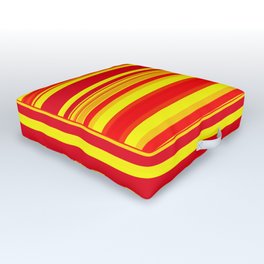 Volcano Fire Stripe Outdoor Floor Cushion | Bright, Red, Patio, Sunset, Racingstripe, Bold, Youth, Fire, Lava, Colorful 