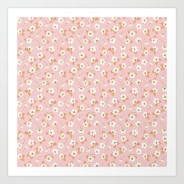 Spring Garden Dlicate Blooms - Pink Art Print