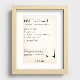 Old Fashioned Recipe Recessed Framed Print