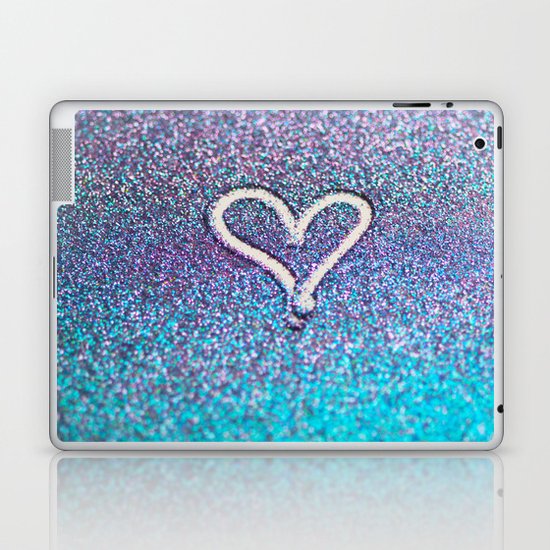 glitter heart- photograph of glitter Laptop & iPad Skin