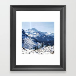 Alpine lake Framed Art Print
