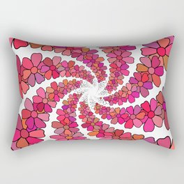 PINK Flower Kaleidoscope Rectangular Pillow
