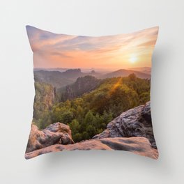 Sunset Fortress Throw Pillow