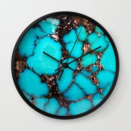 Macro Turquoise Wall Clock
